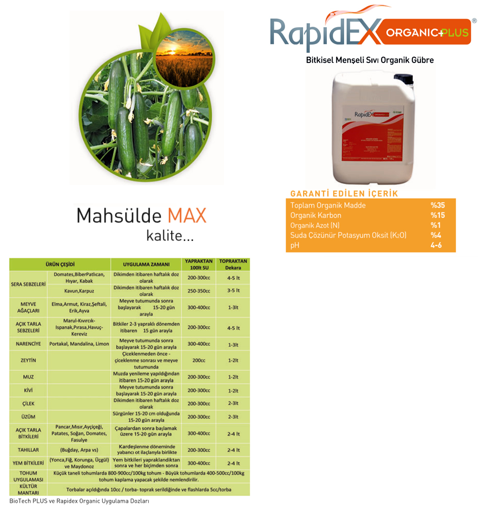 Rapidex Organic Plus-İztar Tarım